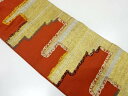 抽象模様織り出し名古屋帯(着用可)【アンティーク】【中古】【着】 宗sou