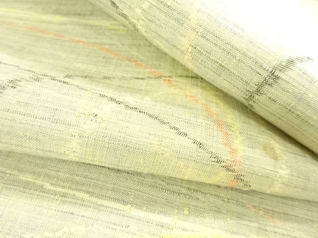 線描き模様織り出し手織り紬着物【アンティーク】【中古】【着】 宗sou