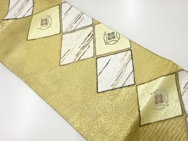 引箔武田菱取七宝文織出し袋帯【リサイクル】【中古】【着】 宗sou