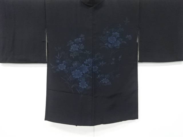 草花模様織り出し絵羽織【中古】【着】 宗sou【spoff】