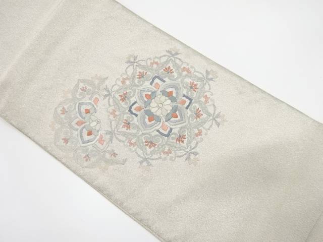 綴れ 華紋模様 刺繍 袋帯【中古】【着】 宗sou