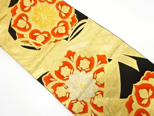 束ね熨斗に華紋織り出し袋帯(着用可)【アンティーク】【中古】【着】 宗sou 束ね熨斗に華紋織り出し袋帯(着用可)【アンティーク】【中古】【着】 宗sou