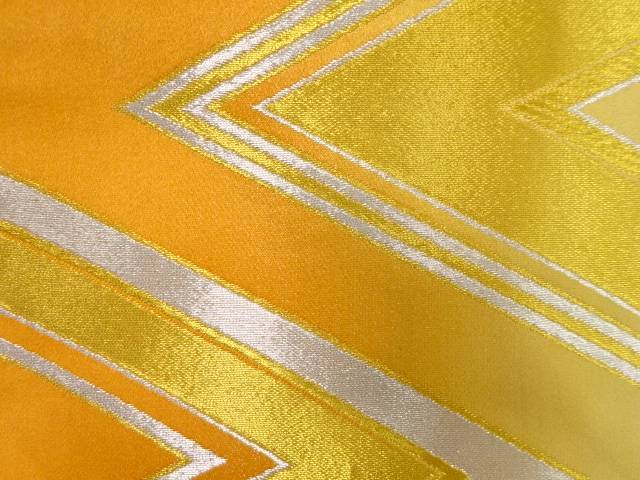 幾何学模様織り出し　暈し全通袋帯（着用可）【アンティーク】【中古】【着】 宗sou