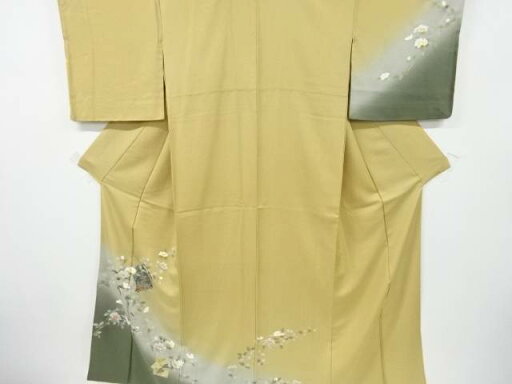 枝花に鶴模様訪問着【中古】【着】 宗sou 枝花に鶴模様訪問着【中古】【着】 宗sou