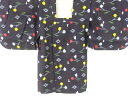 木綿 本場久留米絣 花模様道行コート【アンティーク】【中古】【着】 宗sou