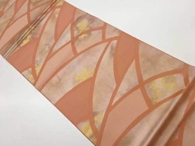 引箔変わり曲線模様織出し袋帯【中古】【着】 宗sou