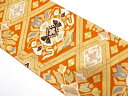 幾何学に華紋織り出し袋帯(材料)【アンティーク】【中古】【着】 宗sou