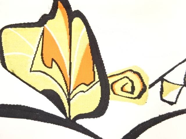 綴れ抽象模様織り出し名古屋帯【アンティーク】【中古】【着】 宗sou