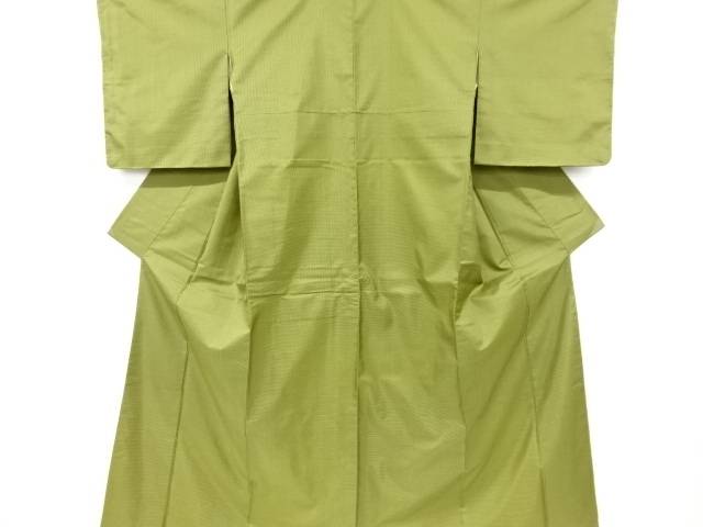 未使用品 小格子織り出し米沢紬着物【着】 宗sou