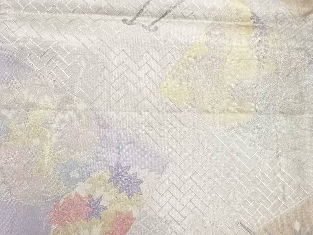 佐賀錦色紙に花車・鳳凰模様織出し袋帯【中古】【着】 宗sou