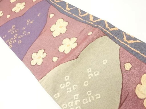 花模様織出し袋帯【中古】【着】 宗sou 花模様織出し袋帯【中古】【着】 宗sou