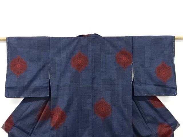 未使用品　華紋織り出し手織り紬着物【着】 宗sou【Pnt】