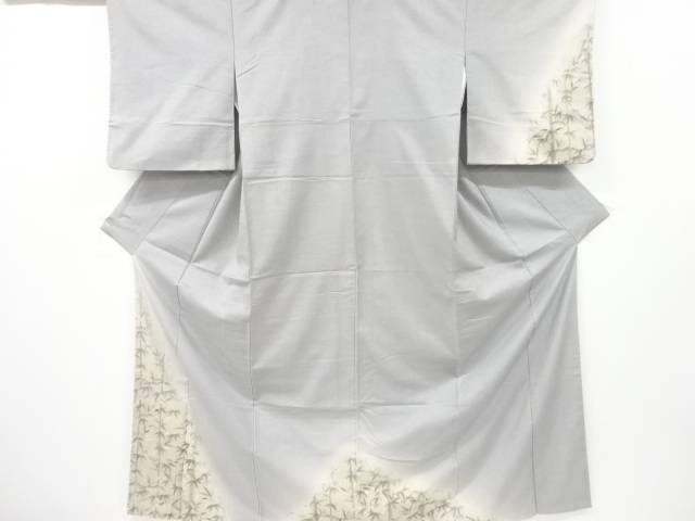 竹笹模様手織り節紬訪問着【中古】【着】 宗sou