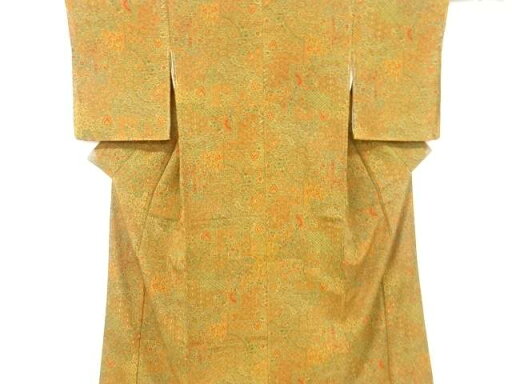 未使用品 重ね色紙に花古典柄模様小紋着物【着】 宗sou 未使用品 重ね色紙に花古典柄模様小紋着物【着】 宗sou