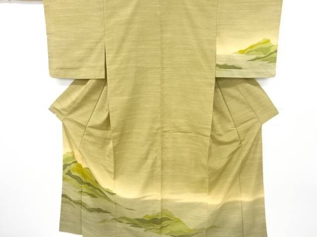 遠山模様手織り紬訪問着【中古】【着】 宗sou