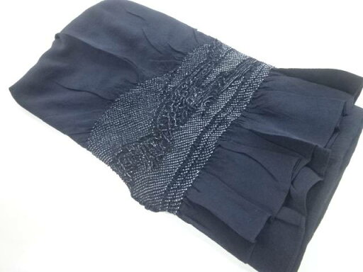正絹 絞り波模様男物兵児帯【中古】【着】 宗sou 正絹 絞り波模様男物兵児帯【中古】【着】 宗sou