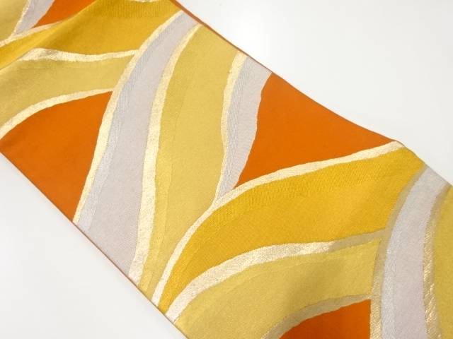 波模様織り出し名古屋帯【中古】【着】 宗sou