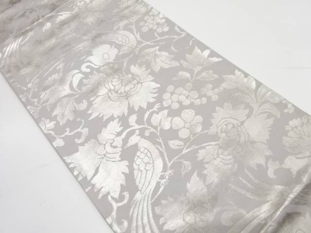 花鳥更紗模様織り出し袋帯(材料)【アンティーク】【中古】【着】 宗sou