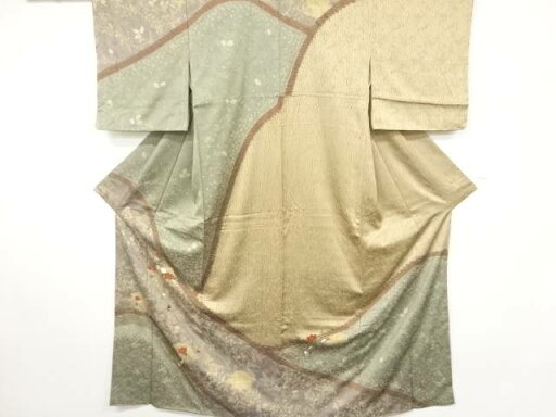 未使用品 仕立て上がり 絞り秋草に枝花模様刺繍訪問着【着】 宗sou 未使用品 仕立て上がり 絞り秋草に枝花模様刺繍訪問着【着】 宗sou