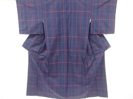 格子織り出し本場大島紬着物アンサンブル【アンティーク】【中古】【着】 宗sou【Pnt】 格子織り出し本場大島紬着物アンサンブル【アンティーク】【中古】【着】 宗sou【Pnt】