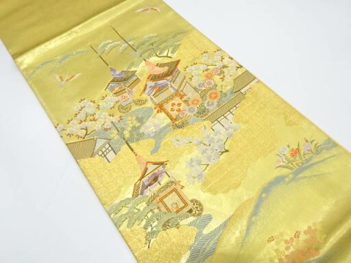 未使用品 本金箔 絡中絡外図織り出し 袋帯【着】 宗sou 未使用品 本金箔 絡中絡外図織り出し 袋帯【着】 宗sou