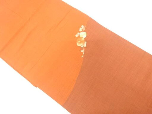 花模様織り出し 袋帯【中古】【着】 宗sou 花模様織り出し 袋帯【中古】【着】 宗sou
