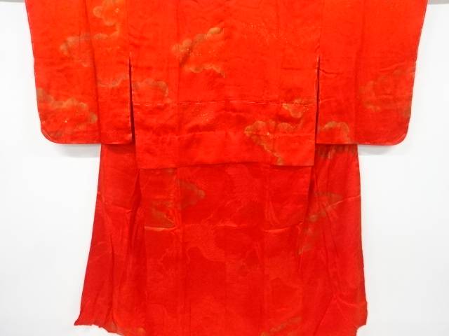 綸子金砂子雲模様長襦袢【アンティーク】【中古】【着】 宗sou