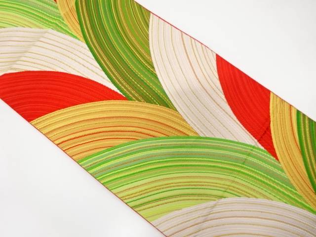 抽象模様織り出し　名古屋帯【中古】【着】 宗sou