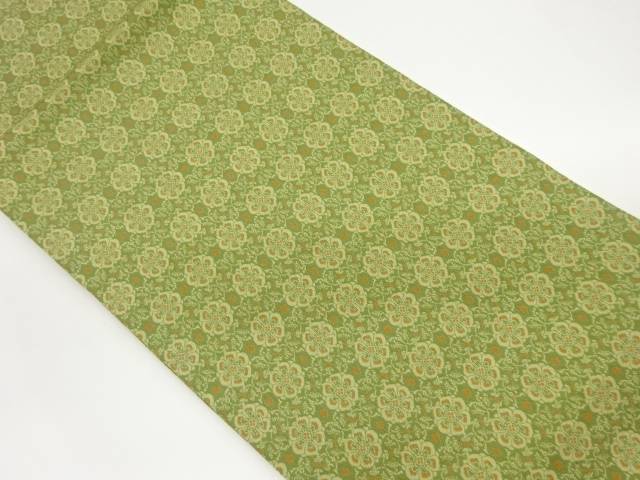 花々模様織出し名古屋帯【中古】【着】 宗sou