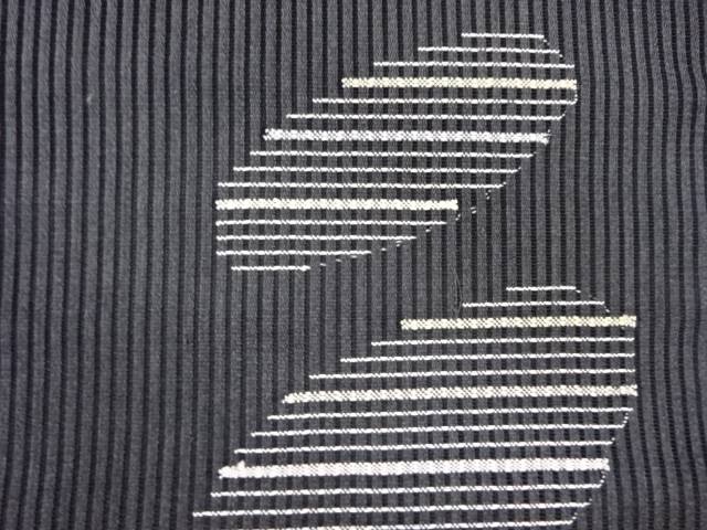 抽象模様織出し夏用名古屋帯【中古】【着】 宗sou