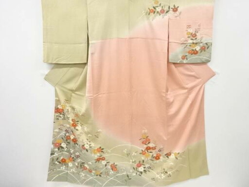 金彩友禅秋草模様訪問着【中古】【着】 宗sou 金彩友禅秋草模様訪問着【中古】【着】 宗sou