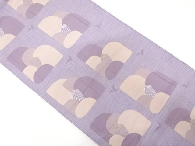 椿模様織り出し 紬 袋帯【中古】【着】 宗sou