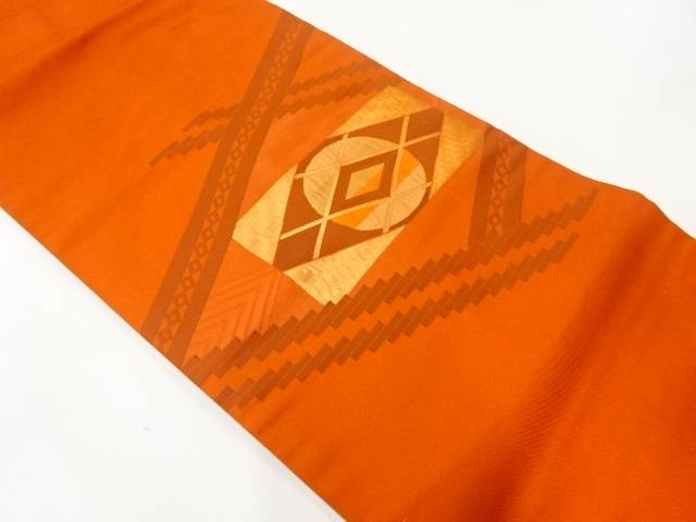 菱模様織り出し名古屋帯【リサイクル】【中古】【着】 宗sou(4)