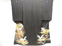 錦紗宝船に鶴模様刺繍留袖【アンティーク】【中古】【着】 宗sou