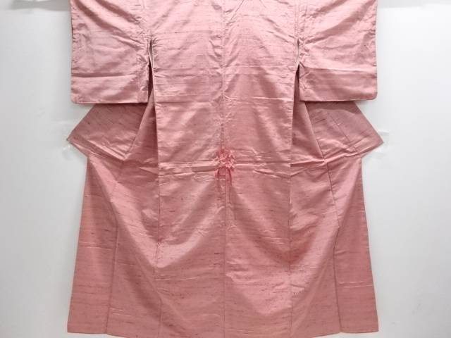 変わり横段織り出し手織り節紬着物【アンティーク】【中古】【着】 宗sou(4)