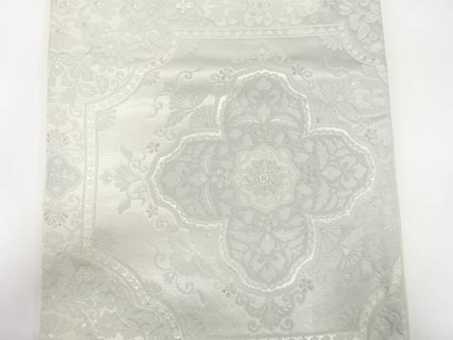 未使用品　変わり格子に華紋織り出し　袋帯【着】 宗sou