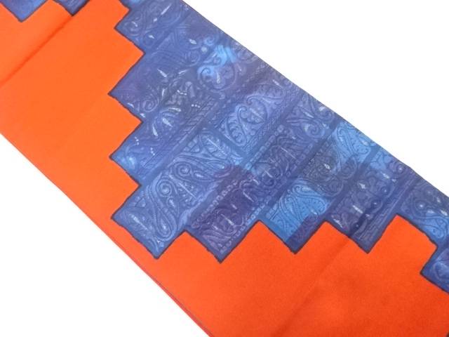 変わり横段に唐草模様織り出し　袋帯【中古】【着】 宗sou