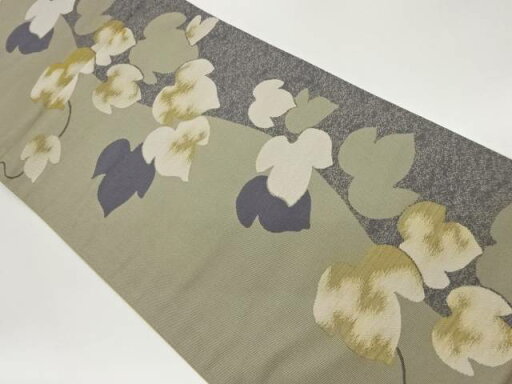 蔦の葉模様織出し袋帯【中古】【着】 宗sou 蔦の葉模様織出し袋帯【中古】【着】 宗sou
