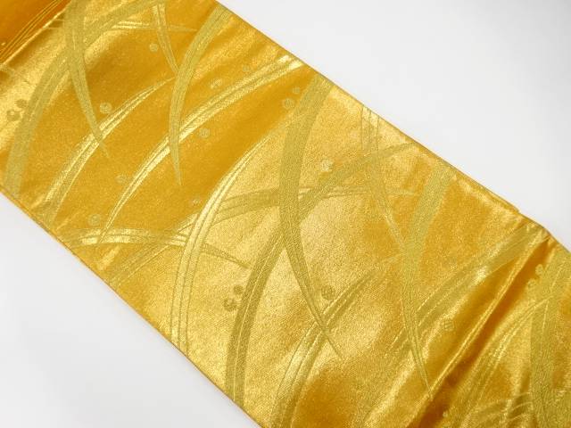 露芝模様織り出し袋帯（材料）【アンティーク】【中古】【着】 宗sou