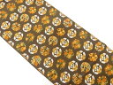 丸紋に向かい鶴・花模様織り出し 袋帯【中古】【着】 宗sou
