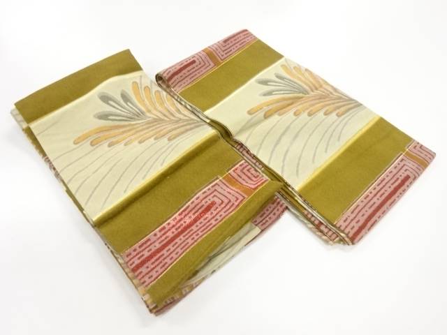 若松模様織出し布団側2点セット【アンティーク】【中古】【着】 宗sou