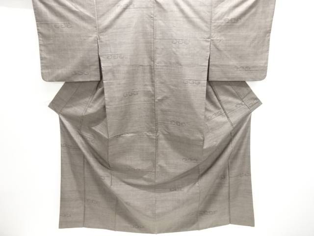 抽象波模様織り出し本場泥大島紬着物(7マルキ)【中古】【着】 宗sou