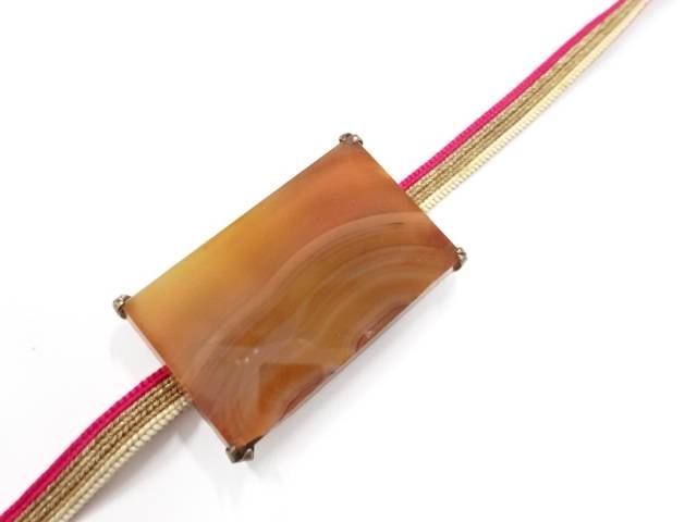 瑪瑙　帯留め【アンティーク】【中古】【着】 宗sou