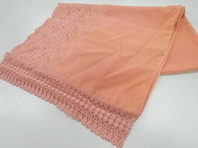 ビロードレース花模様ショール【リサイクル】【中古】【着】 宗sou