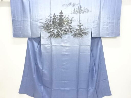 庵風景模様男物長襦袢【アンティーク】【中古】【着】 宗sou 庵風景模様男物長襦袢【アンティーク】【中古】【着】 宗sou