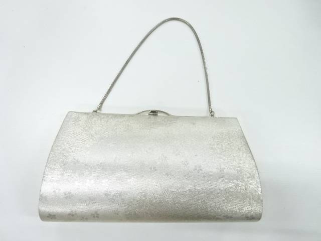 花模様織出し和装バッグ【アンティーク】【中古】【着】 宗sou