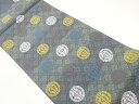 向かい昆虫に花菱模様織出し袋帯【中古】【着】 宗sou