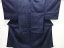 本場結城紬男物着物アンサンブル(杢)【中古】【着】 宗sou
