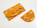 金襴花車模様織り出し金封袱紗・足袋入れセット【リサイクル】【中古】【着】 宗sou