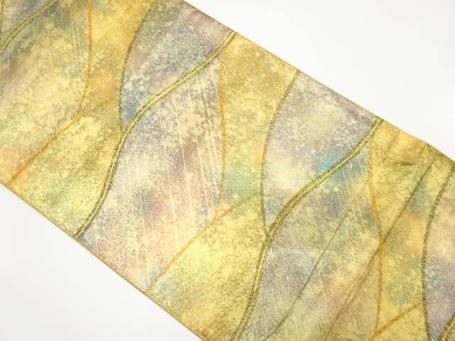 青銅佐賀錦 よろけ横段模様織り出し 袋帯【中古】【着】 宗sou